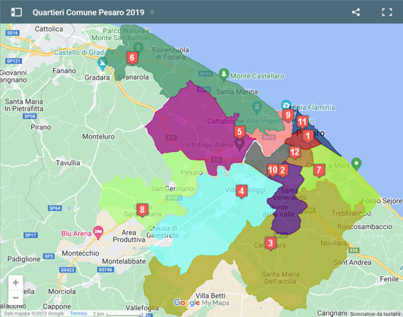 Immagine mappa Quartieri di Pesaro