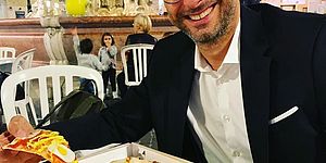 Ricci che mangia pizza Rossini