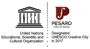 Logo Pesaro Città Creativa della musica Unesco