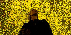 Ragazza che guarda le lucciole