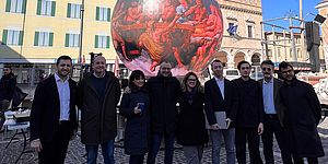 Perugini Vimini Ricci Maggiulli Pozzi Frenquellucci Straccini ed altri con dietro la Biosfera