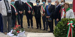 Pietra ai caduti del 27 agosto1944 con Perugini Paolini Mammarella Matteucci Della Fornace Del Bianco