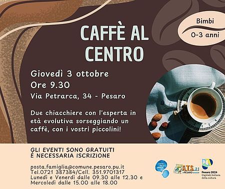 locandina con raffigurata una tazzina di caffè 