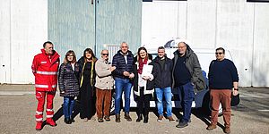 La consegna del mezzo del progetto per il recupero alimentare