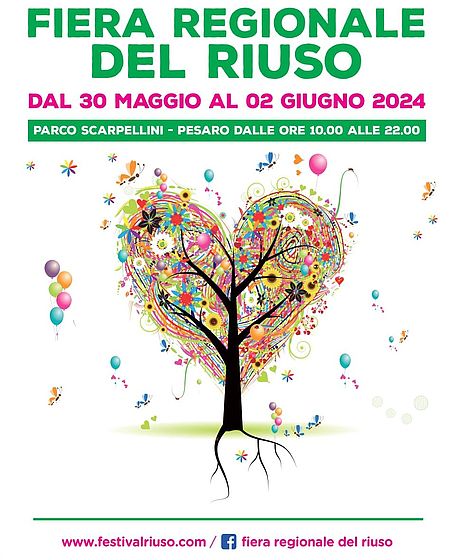 albero con chioma aforma di cuore con piuù colori, palloncini, fiori e farfalle