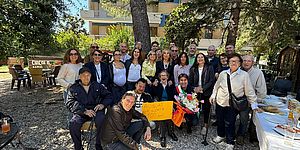 Pierina Decorte con famigliari e Biancani