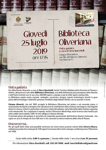 Visita guidata alla Biblioteca Oliveriana_locandina