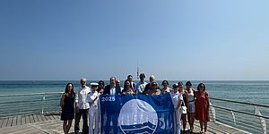 Bandiera blu al moletto