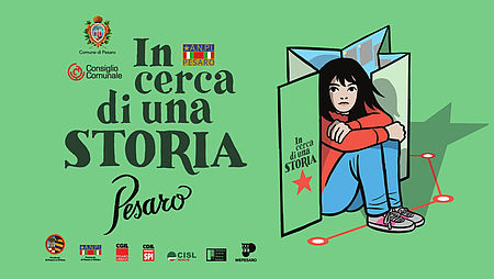 Locandina dell'evento con disegno di bimba in un cartone