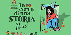 Locandina dell'evento con disegno di bimba in un cartone