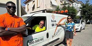 Della Dora con furgone mobility Pro e dipendente