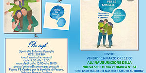 locandina inaugurazione nuovo centro per le famiglie