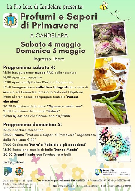 Locandina Profumi e Sapori di Primavera a Candelara