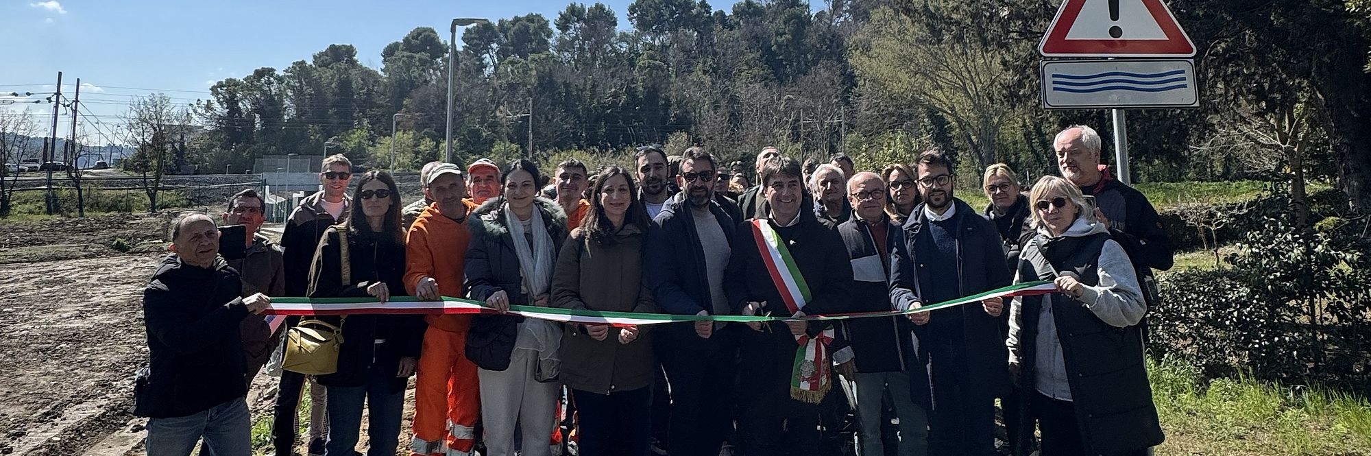 aglio del nastro per la nuova ciclabile di Vismara-Cattabrighe