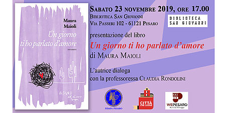 particolare della locandina con copertina libro