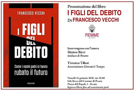 “I figli del debito”, Francesco Vecchi presenta il suo libro