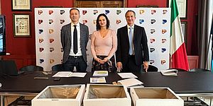 Pierotti, Conti, Macor alla presentazione della campagna