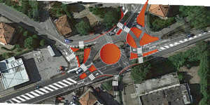 largo tre martiri, via alla rotatoria sperimentale