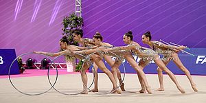 ginnaste in esibizione