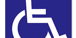 Sedia a rotelle stilizzata