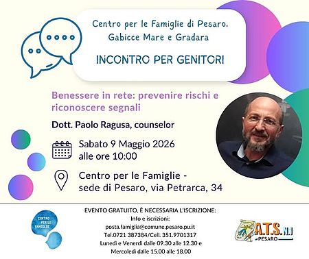 Locandina di Benessere in rete:prevenire rischi e roconoscere segnali