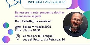Locandina di Benessere in rete:prevenire rischi e roconoscere segnali