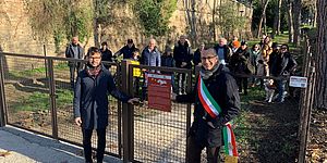 L'inaugurazione del nuovo sgambatoio in viale del Risorgimento