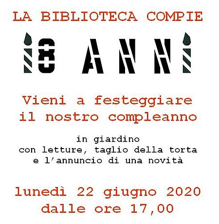 logo la biblioteca San Giovanni compie 18 anni
