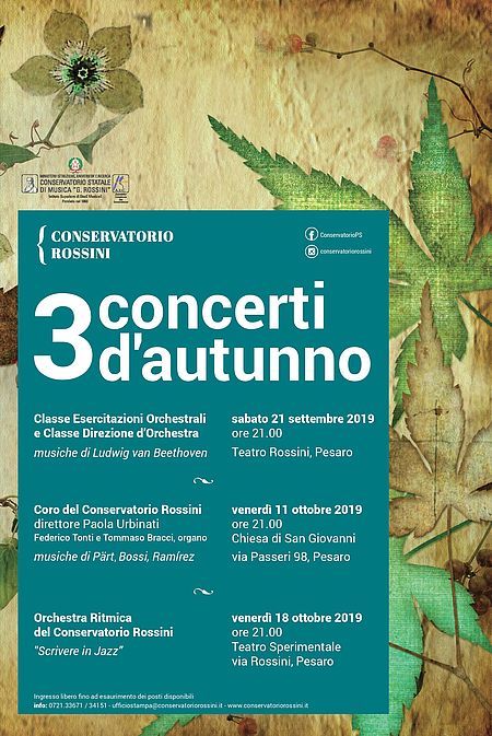 3 concerti d'autunno locandina