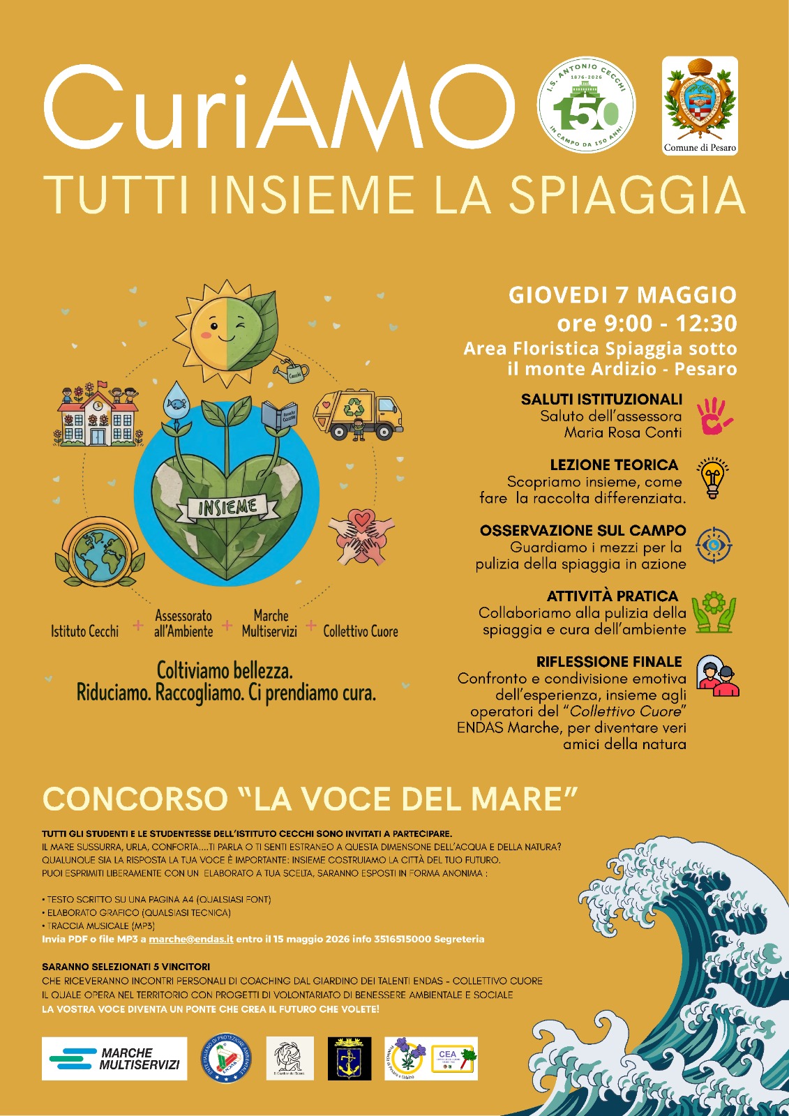 Locandina evento CuriAMO tutti insieme la spiaggia
