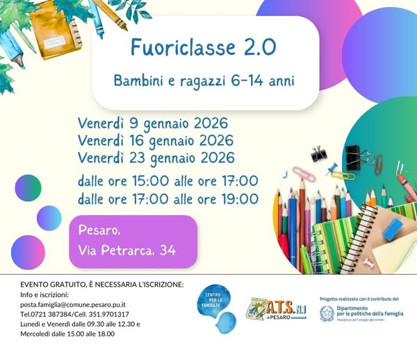 Locandina di Fuoriclasse 2.0 dal 9 al 23 gennaio 2026