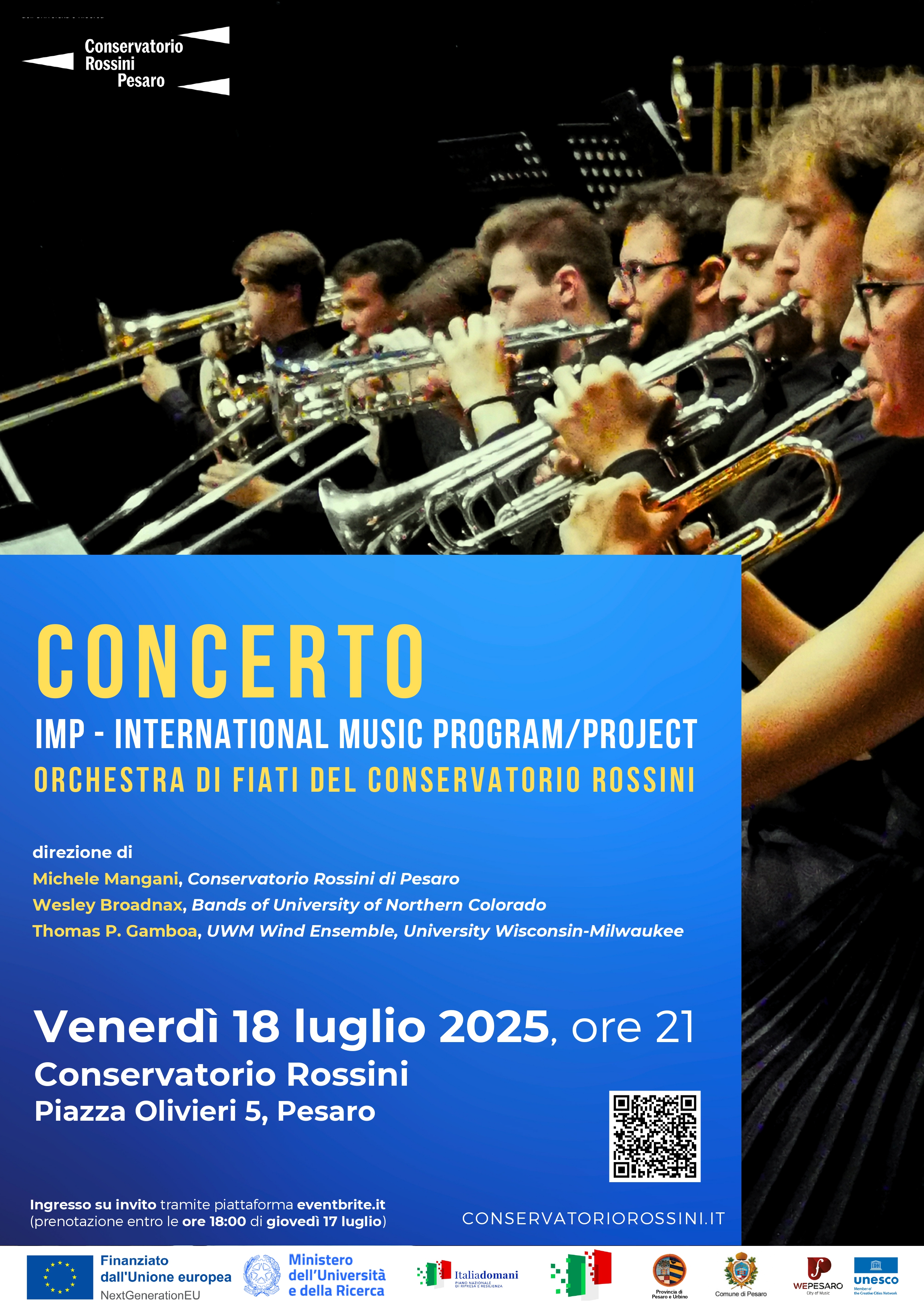 Concerto dell'Orchestra di fiati del Conservatorio Rossini