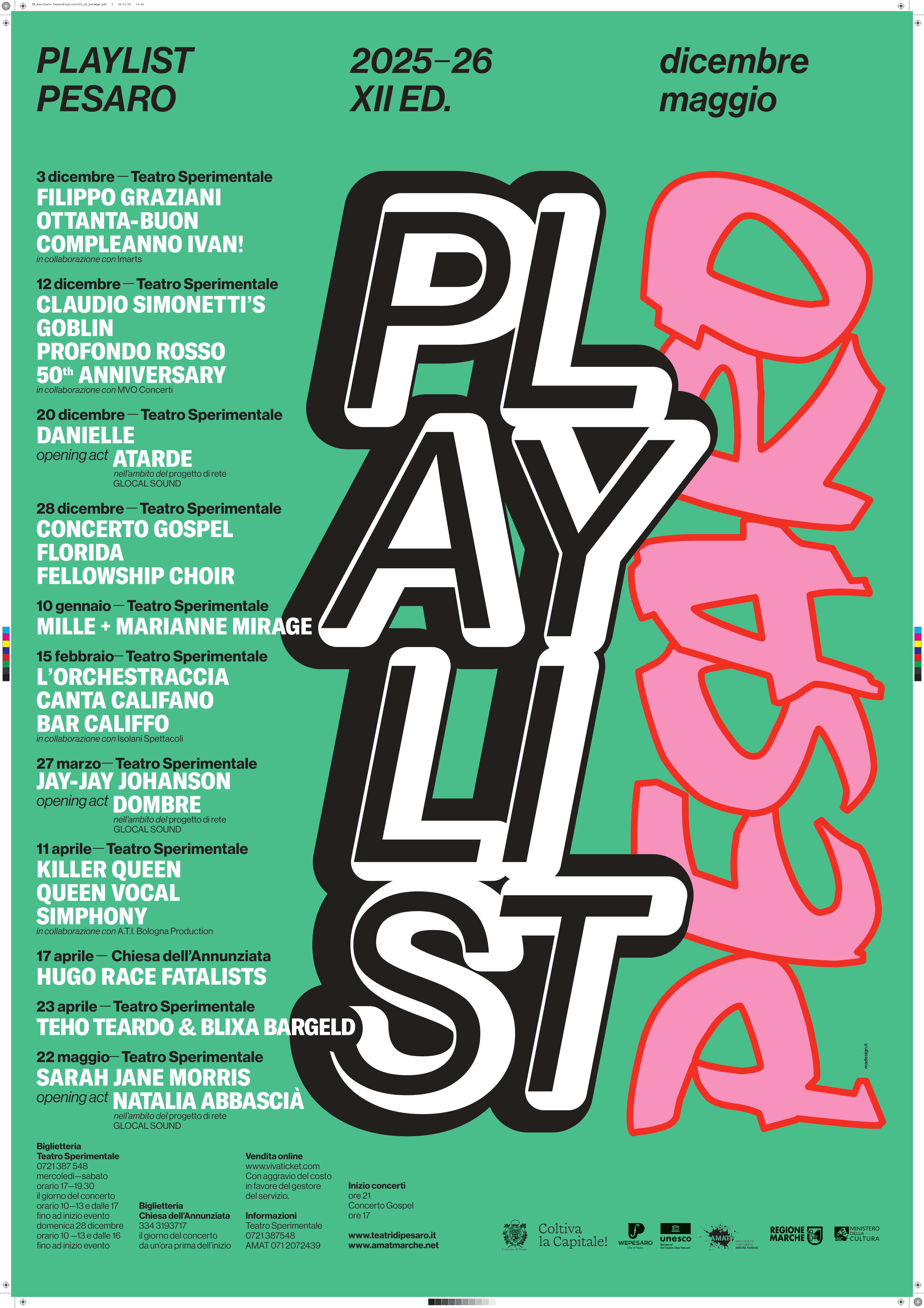 Playlist Pesaro 2025_2026