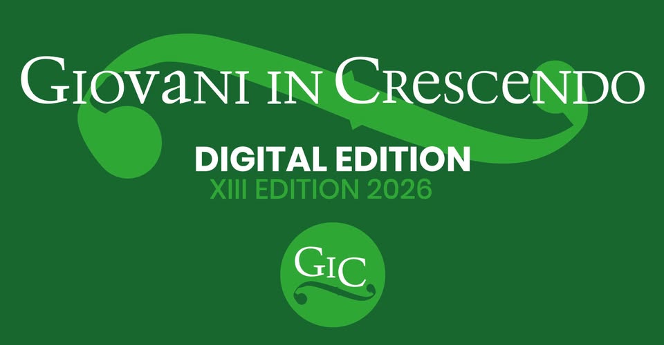Logo Giovani in Crescendo con fondo verde