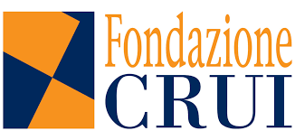 scritta Fondazione Crui arancio e nero