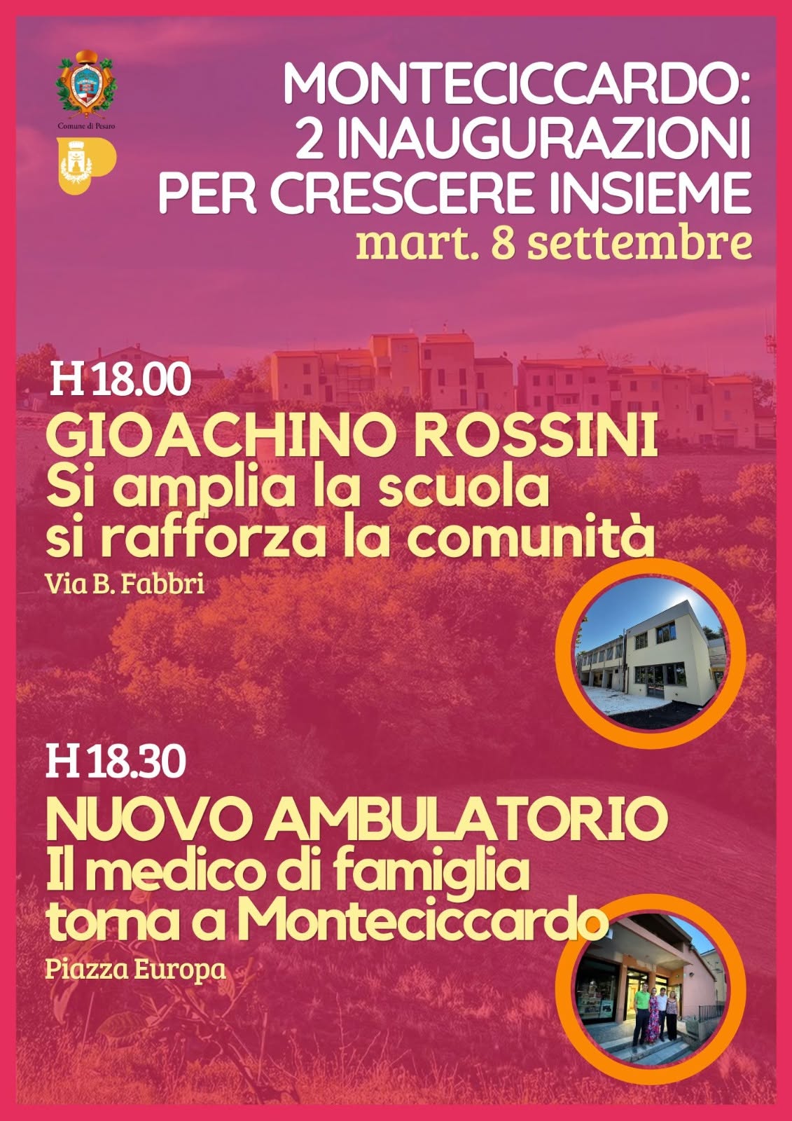 Inaugurazione scuola e ambulatorio Monteciccardo