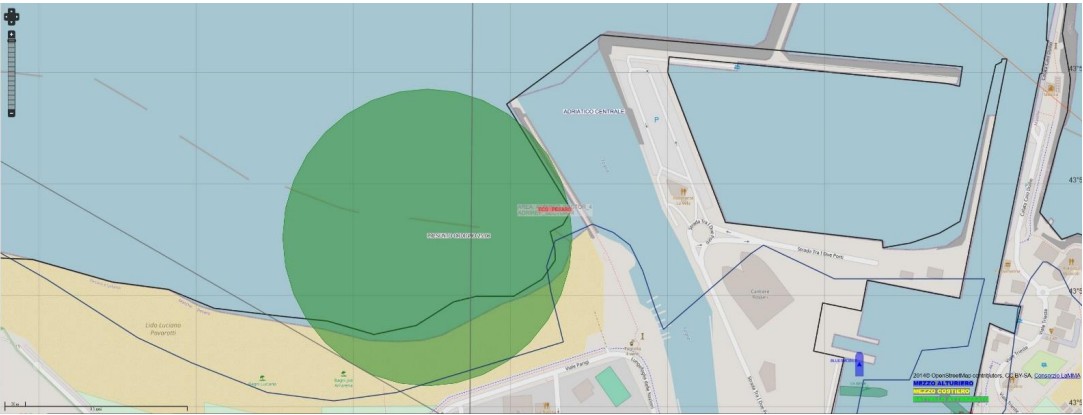 Mappa Baia Flaminia interessata