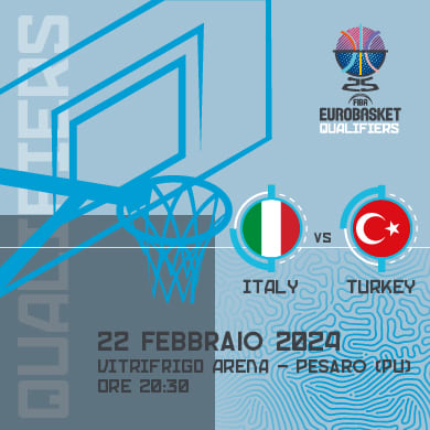 Locandina partita basket Italia Turchia