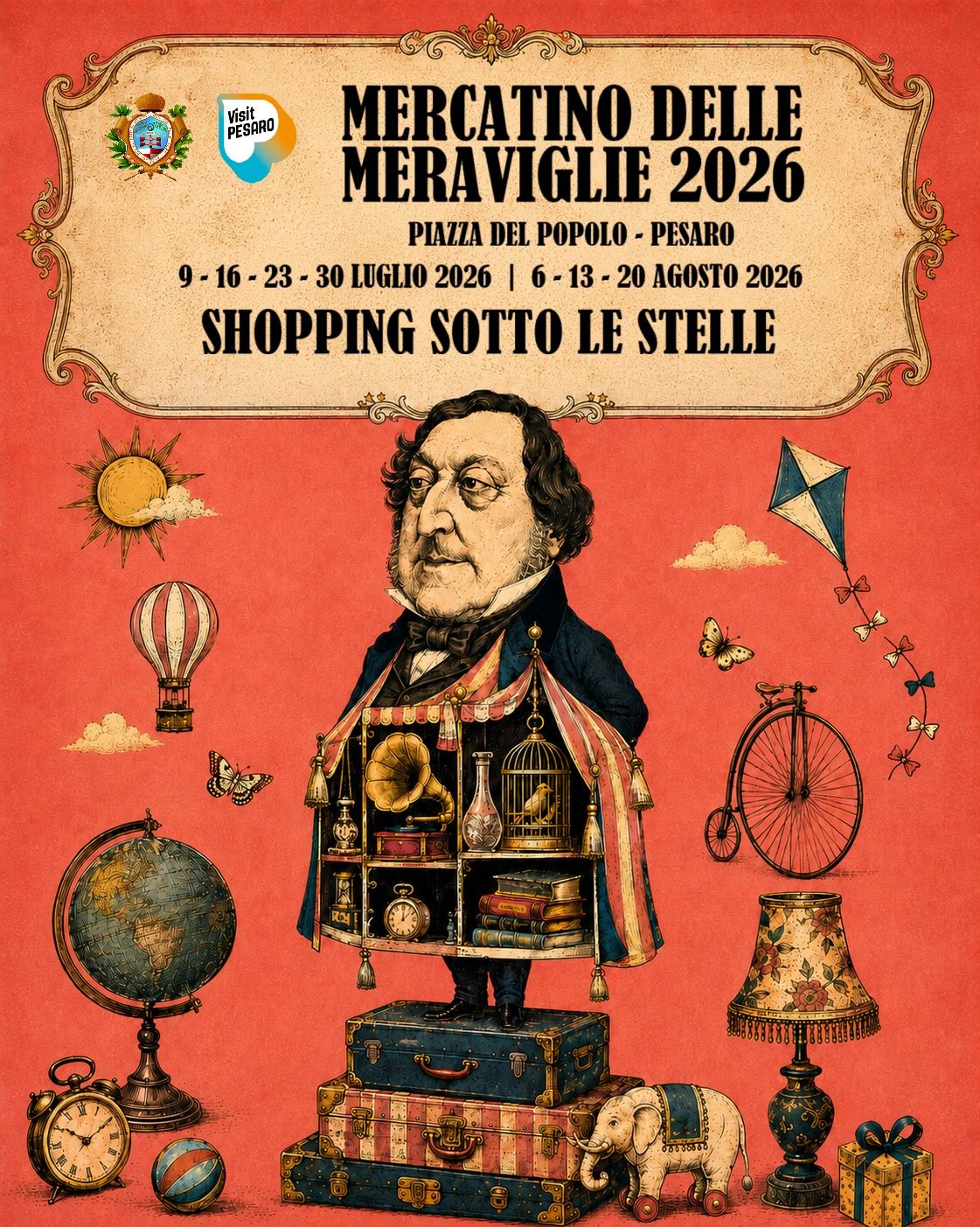 Locandina mercatino delle meraviglie in occasione di Shopping sotto le stelle 2026