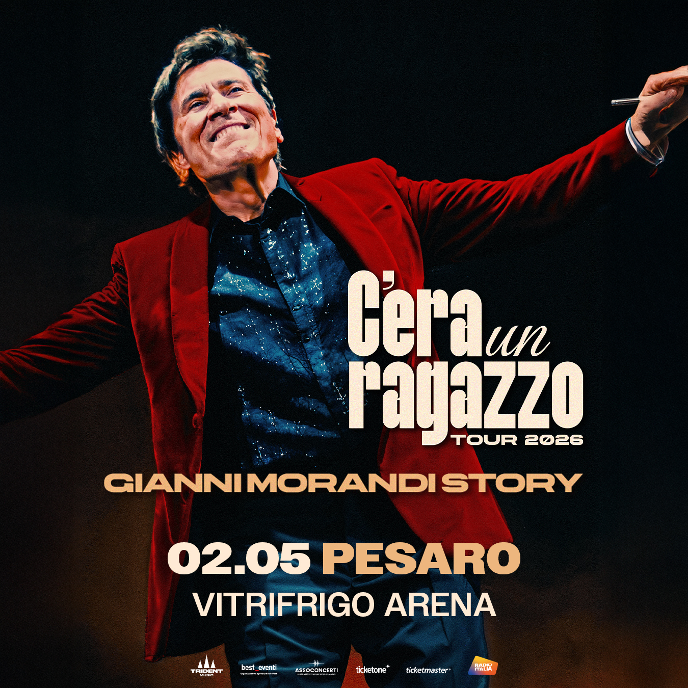 Locandina concerto Gianni Morandi