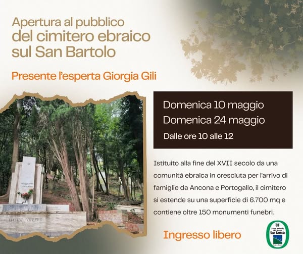 Locandina di Apertura al pubblico del cimitero ebraico