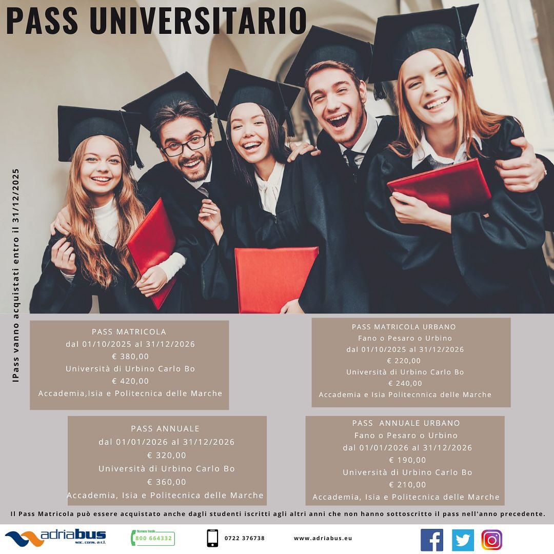 Manifesto pass universitario 2025/2026