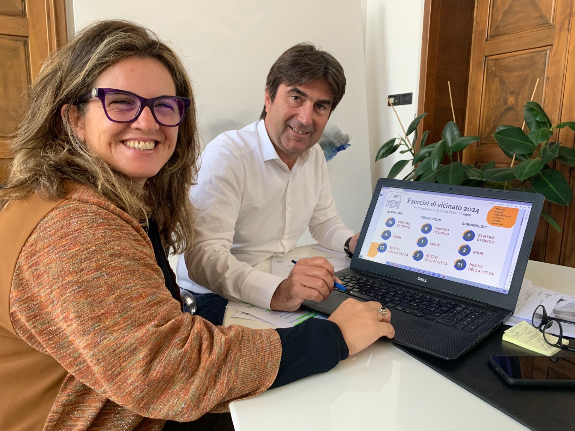 Biancani Frenquellucci davanti al computer