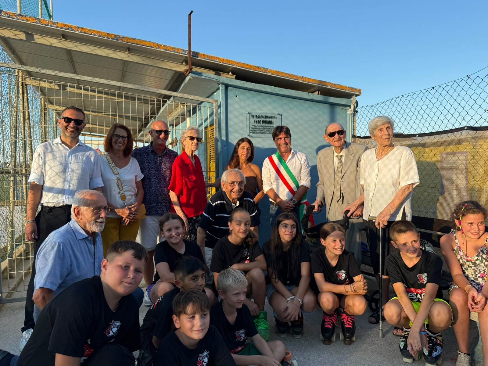 Biancani con famiglia Boiani e organizzatori