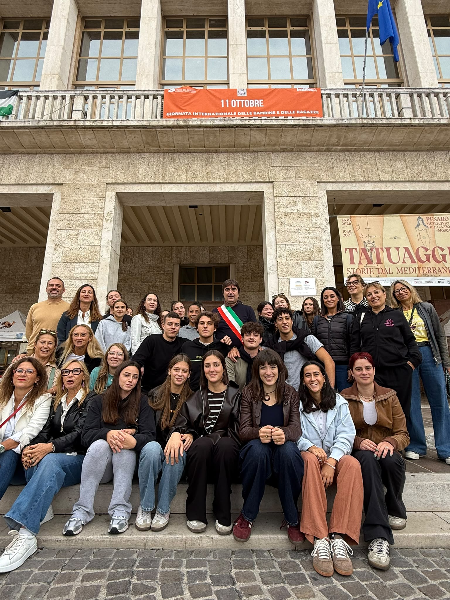 Biancani Della Dora Mengucci con ragazzi del Mamiani